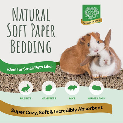 Small Pet Select Premium Small Animal Bedding, Natural Soft Paper Bedding for Small Indoor and Outdoor Pets, Made in USA, 56 L Pack,Beige