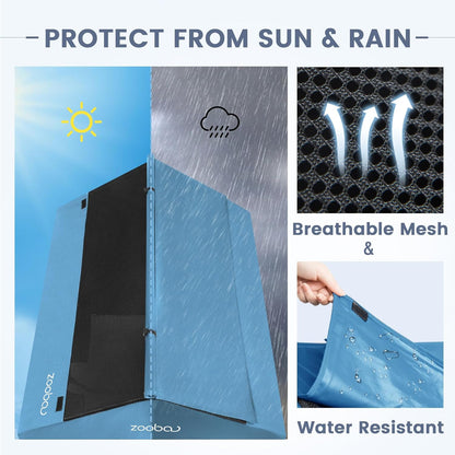 42" 2-in-1 Dog House for Medium Dogs, Elevted Dog House Outdoor/Indoor, Puppy Shelter Outside,Water Resistant 600D PVC and Durable 2x1 Textilene Raised Dog Bed(Blue)