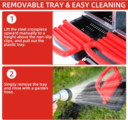 Chicken Nesting Box, 8 Hole 2 Layer Hen Nest Box, Roll Away Eggs Laying Box,Cleanable Pull Out Hen Roosting Box
