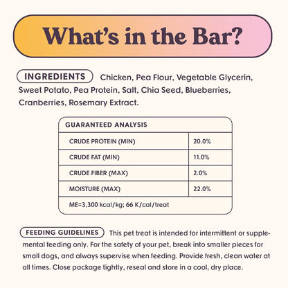 Bundle x Joy Superfood Dog Treats Salmon, Chicken or Beef Jerky Bars - Dog Treats for Snacks and Training – Made in USA - No Corn, Wheat or Soy – Poultry Free (5 Ounces, Chicken)