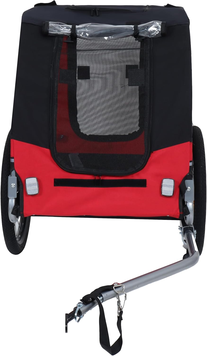 Blue-Grey Large Folding Bike Trailer for Dogs – Heavy-Duty Steel Frame, 66LB Capacity Pet Carrier for All-Terrain Cycling, Jogging & Camping Adventures! - Pawvie