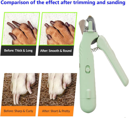2 In 1 Pet Nail Clipper and Grinder, Professional Electric Rechargeable Pet Nail Fast Trimmer, Painless, Claw Care Grooming, Smoothing, Silent - Shockproof, For Small, Large Dogs & Cats, upgraded