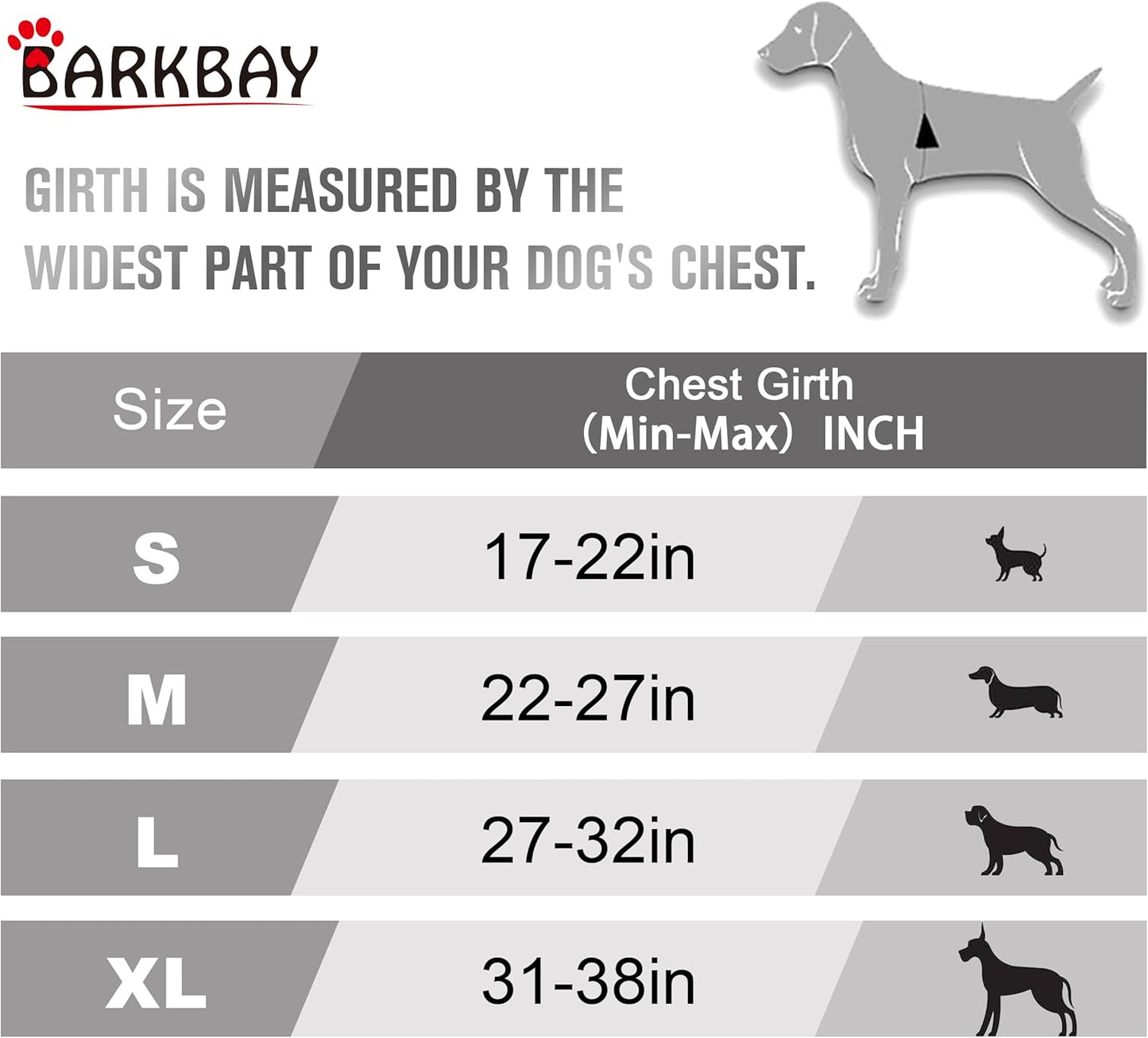 BARKBAY No Pull Dog Harness Front Clip Heavy Duty Reflective Easy Control Handle for Large Dog Walking(Dark Grey,XL)