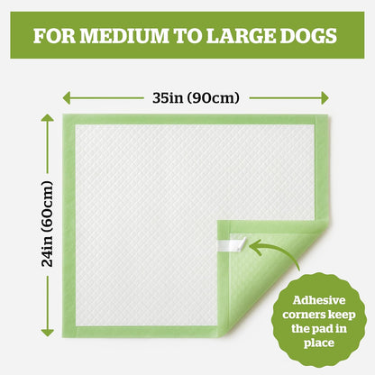 Pogi’s Potty Pads with Sticky Tabs – XL, Super Absorbent, Odor Blocking, 40-Count (24x35in)