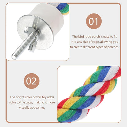 iplusmile Bird Rope Perches, Cages Birds Rope Cage Accessories for Parrots, Cockatiels, Parakeets, Budgie, 41.3inch