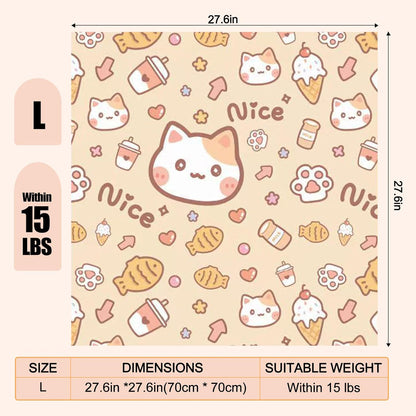 27.6" Cat Grooming Wrap Cat Wrap for Cutting Nails Cat Restraint for Nail Clipping Cat Swaddle Wrap Cat Burrito Wrap L(Within 15lbs) Anti-Scratch Anti-Escape Multifunctional Pet Tool