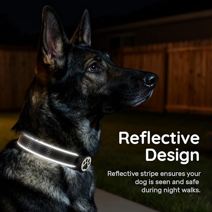 Airtag Dog Collar, IPX8 Waterproof Air Tag Dog Collar Holder | Reflective Ultra-Durable | Soft Padded | Safety Locking Buckle | Fit Small Dogs (Black S(9.8"-15.7"))