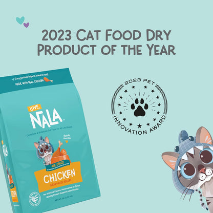 LOVE, NALA - Chicken Air Dried Cat Food - Award Winning - Made in USA - Complete & Balanced Cat Food for All Life Stages- 1 Bag - 1 lb.