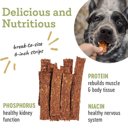 Farm Hounds - Turkey Strips - Premium Natural Jerky for Dogs - 100% Humanely Raised Turkey - Break-to-Size - Great for Training & Treats - No Added Fillers - Made in USA - 1 Pack