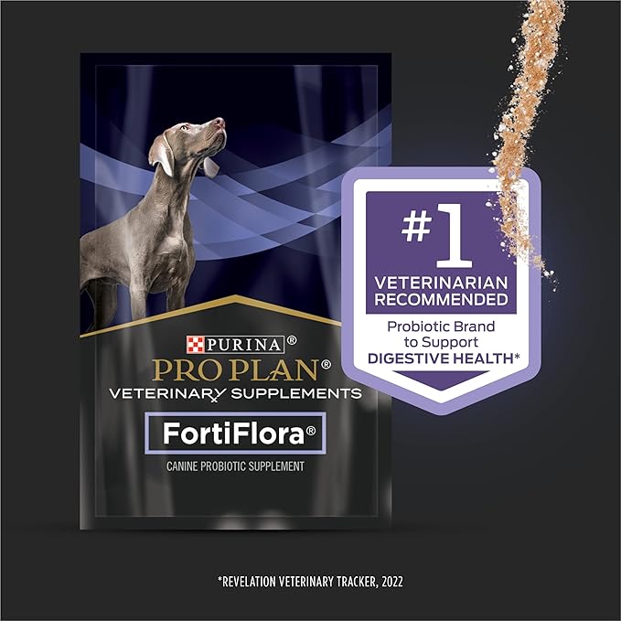 Purina Pro Plan Veterinary Supplements FortiFlora Dog Probiotic Supplement, Canine Nutritional Supplement 30 Ct. Box (Pack of 2)