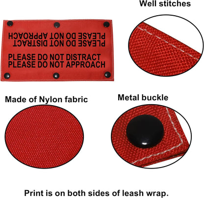Funny Dog Leash Sleeve Please Do Not Distract Please Do Not Approach Dog Leash Wrap Sleeve (Not Distract Not Approach-Sleeve)
