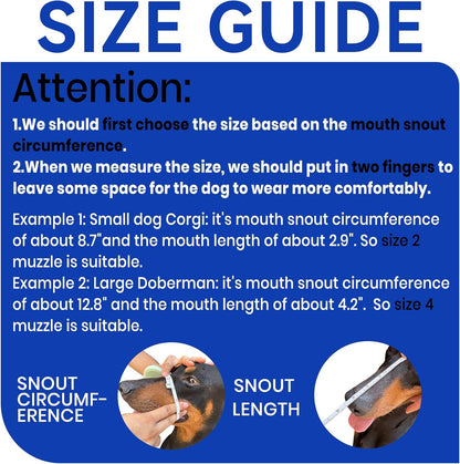 Dog Muzzle, Basket Muzzle for Small Medium Large Dogs, Anti-Biting and Chewing, Lightweight & Sturdy Cage Design, Allows Panting & Drinking, Ideal for Grooming & Training(Blue Size L)