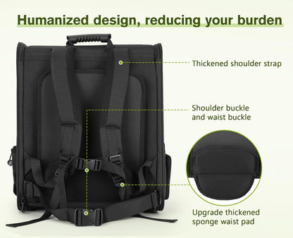Pecute Pet Carrier Backpack, Large Cat Carrier Backpack, Expandable cat Backpack with Breathable Mesh for Medium Dogs Cats, or 2 Small Pets, Dog Backpack Carrier for Travel Hiking, Black - Pawvie