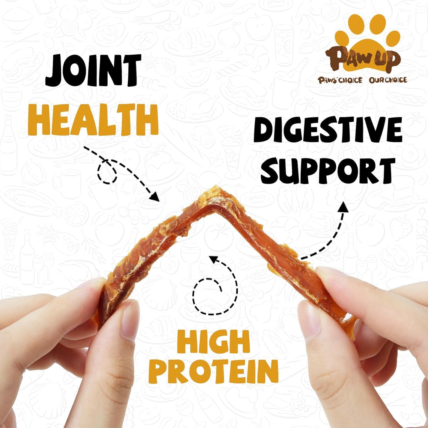 PAWUP Chicken Jerky Strips Dog Treats, Training Treats for Dogs w/Taurine, Low Fat, Natural Chicken Jerky Cuts, 12.5 oz