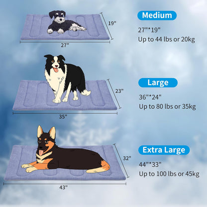 Cooling Mat for Large Dogs - Double-Sided Waterproof & Cool, Portable Dog Cooling Mat for Summer.(XL (44''x32'')