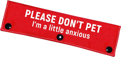 Advivio I'm a Little Anxious Red Dog Leash Sleeve, Wrap Alert Hanging ID Patch Tag for Pet Dog Cat The Best Choice for Daily Walking and Training Fitness, Pet Birthday Gift