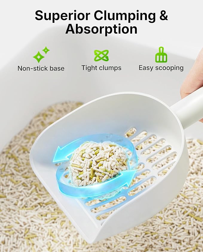 PETKIT Tofu Cat Litter, Superior Clumping Flushable, 100% Natural Ingredients Plant Cat Litter, Urine pH Detection Tofu Litter, Dust-Free,Low Tracking and Odor Control