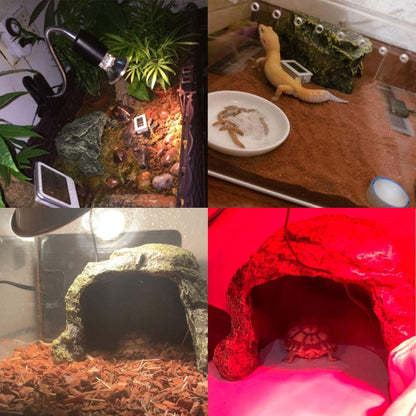 BNOSDM Reptile Hideout,Large Tortoise Hide Cave,Resin Rock,Bearded Dragon Hideaway,Turtle Basking Platform,Reptiles Habitat Decor Tank Accessories for Lizards Gecko Snakes Chameleon Frogs