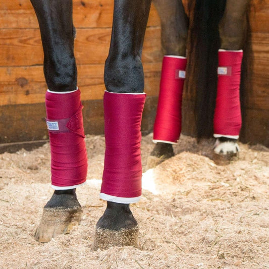 Dura-Tech Standing Wraps for Horses | Color Navy | Optimal Comfort & Support | Ideal for Post-Exercise & Trailering | Right Tension Application | Secure Closure