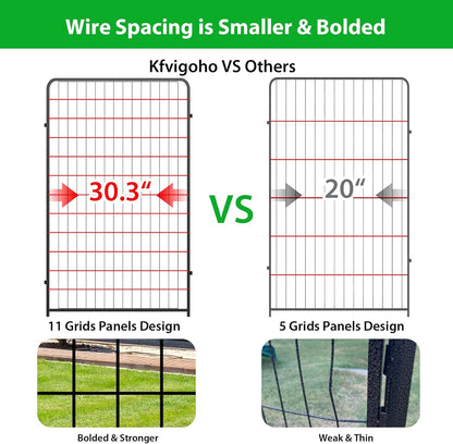 Dog Playpen Outdoor 16 Panels Heavy Duty Dog Pen 26" W×50" H Anti-Rust Exercise Fence with Doors for Large/Medium Pet Play for RV Camping Yard