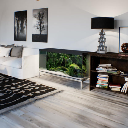 20 in X 60 in. Aquarium Stand | Industrial Style Aluminum Fish Tank Base with Open Frame Design