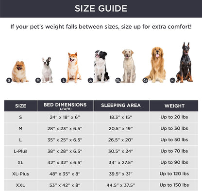 Bedsure Orthopedic Dog Beds for Small Dogs - Washable Small Dog Cat Bed Waterproof, Comfort Pet Couch Sofa with Washable Removable Cover, Pets Bed with Nonskid Bottom, Long Faux Fur-Misty Grey, 24"