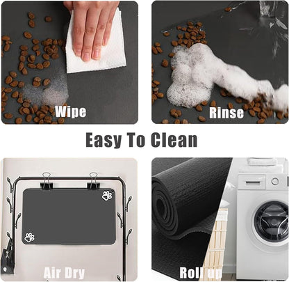 Large Boho Dog Food Mats for Floors, Absorbent Dog Bowl Mat for Food and Water Dispenser Mat, Quick Dry Cat Food Mat Pet Supplies (Light Vintage, 36 * 24)