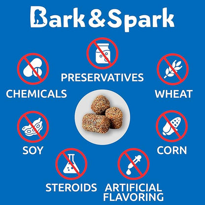 BARK&SPARK NO Poo Treats - Prevent Dog Poop Eating - Coprophagia Treatment - Stool Eating Deterrent - Probiotics & Enzymes - Digestive Health + Breath Aid - 120 Soft Chews - USA Made - Liver