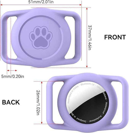 2 Pack for Airtag Dog Collar Holder,IPX8 Waterproof for air Tags-2 Pack,for Apple GPS Tracker Accessories丨Compatible with Apple AirTags丨Fits≤ 1.2" Width Collar for Dog cat Pets（Purple）