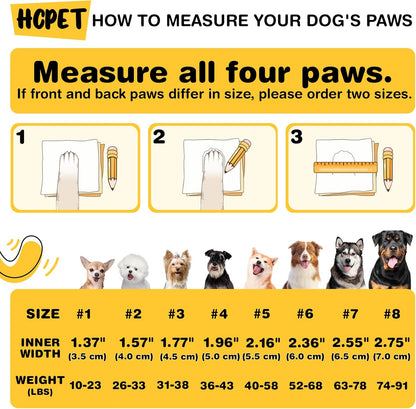 Hcpet Dog Shoes, Dog Boots & Paw Protectors for Winter Snowy Days, Rainy Weather, Outdoor Anti-Slip Sole Dog Booties for Hardwood Floor Black-Leg 2