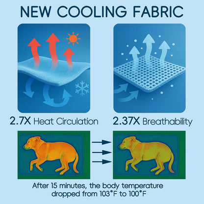 Cooling Pad for Large Dog,Instant Pet Cool Mat,Comfortable Cool Pet Mat for Cat.Portable Dog Bed for Summer. Suitable for Outdoor Summer Crate Pad.Long Time Cooling.Bone(Size-L 19.7 * 23.6in)