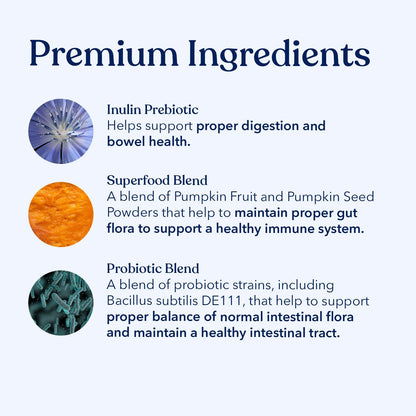 Honest Paws Probiotics for Dogs - Dog Digestion Gut Health Probiotic Powder with Prebiotic Made in The USA, Digestive and Immune Support - Digestive Enzymes with Pumpkin Flavor (30 Sticks)