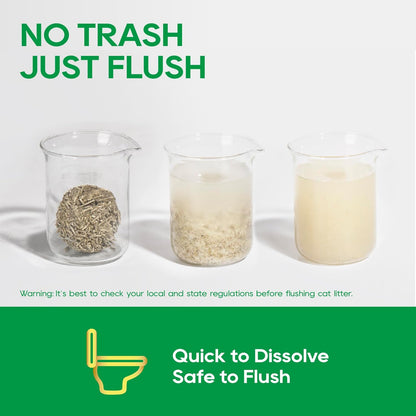 HoneyCare Tea Cat Litter | Natural Plant-Based Formula | Long-Lasting Odor Control | 99% Dust-Free & Low Tracking | Flushable Cat Litter | 24-lbs Value Pack (6 lbs x 4)