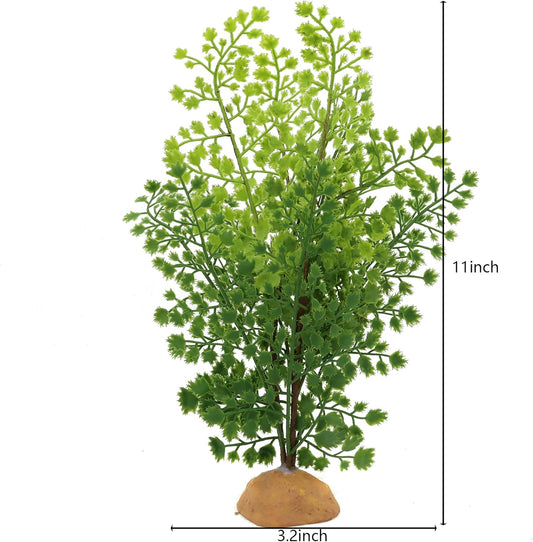 JIHAQUA Lifelike Reptile Tank Plant Decor - Realistic Artificial Plastic Plant for Terrariums and Pet Enclosures (Style A)
