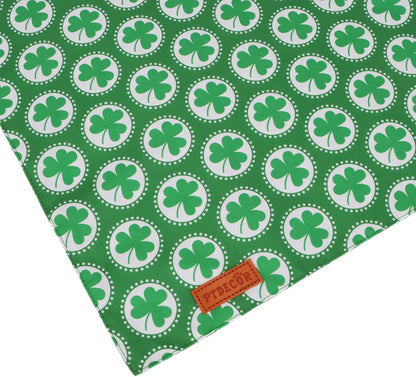 PTDECOR St.Patrick's Day Dog Bandana,Green Shamrock Reversible Holiday Dog Scarf, Multi Size, Triangle Irish Bandanas for Small Pets (Small)