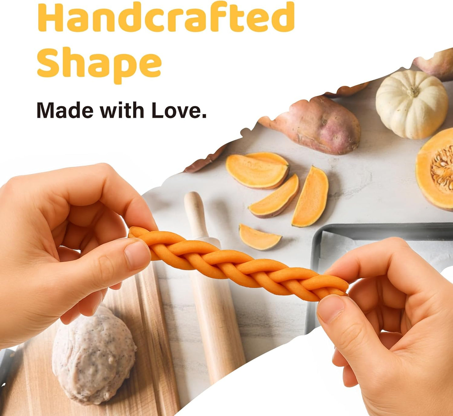 iPaw Turkey Dog Treats, All Natural Human Grade Dog Treat, Suitable for Training chew, US Sourced Raw Material, Hypoallergenic, Rawhide Alternative,Braided Stick (Sweet Potato)