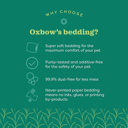 Oxbow Animal Health Pure Comfort Bedding, Rabbit, Hamster, & Guinea Pig Bedding, Bunny Supplies for Litter Box, Pet Safe, Low Dust, White Paper, 72 Liter Bag