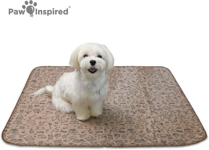 Paw Inspired Washable Pee Pads for Dogs | Reusable Puppy Pads | Waterproof Whelping Pads | Washable Training Pet Pads, Washable Potty Pads Extra Large Sizes (Classic, 32x30" - pattern (2 pack))