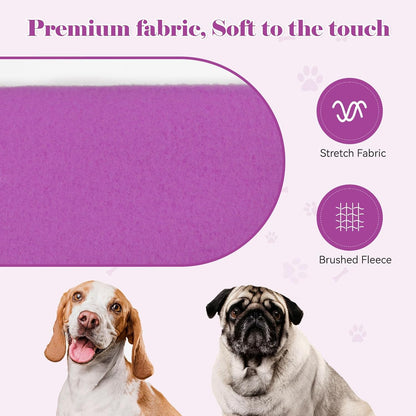 Dog Hoodie Dog Sweaters for Large Dogs Pet Sweater Solid Soft Brushed Fleece Pet Clothes Hoodie Sweatshirt with Pocket(Purple-L)