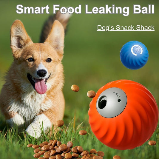 Zoomie Buddy 2.0, Zoomie Buddy for Dogs, 2 in 1 Smart Touch Interactive Dog Balls ＆ Pet Feeder, 2.83" Diameter, Suitable for Small/Medium Dogs, with Fruit Plush Cover (Blue, Bayberry)