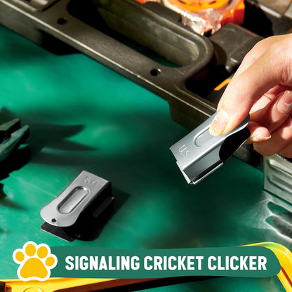 2 Pieces Brass Pet Training Clicker Signaling Cricket Clicker Metal Dog Clicker for Puppy Cats Trainer Pet Owners (Silver)