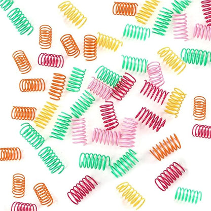 Cat Spring Toy 500PCs Colorful Plastic Spring Coils Attract Cats Cat Accessories for Indoor Cats for All Breeds