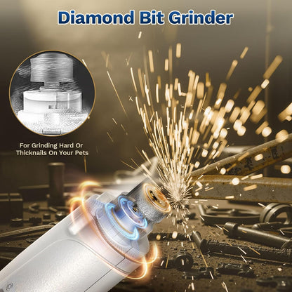 2 in 1 Dog Nail Clippers & Cat Nail Clippers Trimmers for Large Medium Small Dogs Cats Claw Trimmer Quick Sensor and Safety Guard USB Rechargeable Dogs Nail Trimmer with Catcher & 2 LED Lights