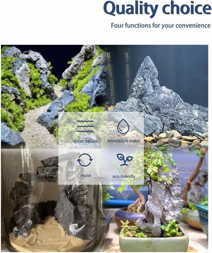 Natural Rocks Seiryu Stones Aquariums Stones for Aquascaping, Aquariums, Terrariums, Vivariums Decorative Stone,Reptile Enclosures,Paludariums,and Gardens-10LB（2 to 7 inch）