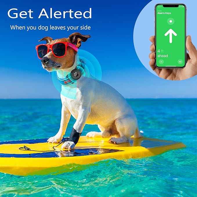SANKALA Waterproof Airtag Holder for Dog Collar, Lightweight & Durable Silicone Holder for Apple AirTag, Reinforced Anti-Lost, Signal Friendly, Universal Fit Collar Width (0.6-1.3 Inch) - Black