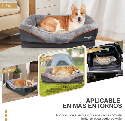 JOYELF Medium Memory Foam Dog Bed Orthopedic Dog Bed & Sofa with Removable Washable Cover and Squeaker Toy as Gift