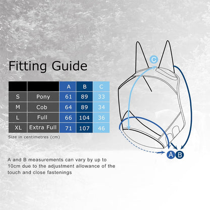 Harrison Howard CareMaster Pro Luminous Horse Fly Mask Large Eye Space Standard with Ears UV Protection for Horse Dark Magenta S Pony