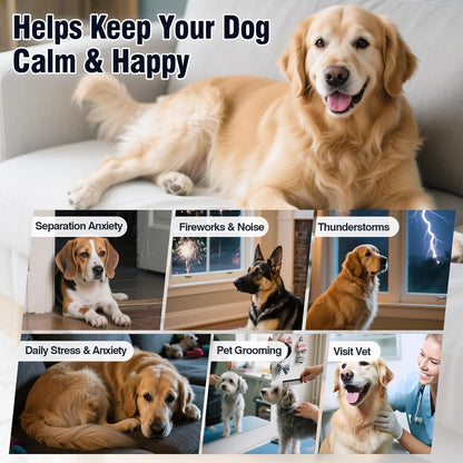 Calming Chews for Dogs 200ct Hemp Dog Calming Chews - Anxiety and Stress Relief Treats Melatonin Bites Sleep Aid for Small/Medium/Large Dogs Calm Dog - Separation, Fireworks, Thunder, Barking,Chewing