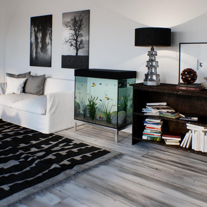 20 in X 36 in. Aquarium Stand | Industrial Style Aluminum Fish Tank Base with Open Frame Design