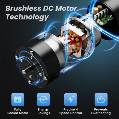 24'' Outdoor Wall Mount Fan, 4 Speed Oscillating Wall Fan with All Sealed Brushless DC Motor, Heavy Duty Industrial Fans, Waterproof Fans for Patios, House, Garage, Commercial, Warehouse, Factory